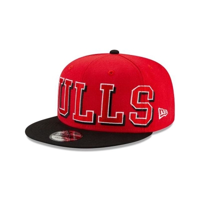 Sapca New Era Chicago Bulls NBA Block Font 9FIFTY Snapback - Negrii